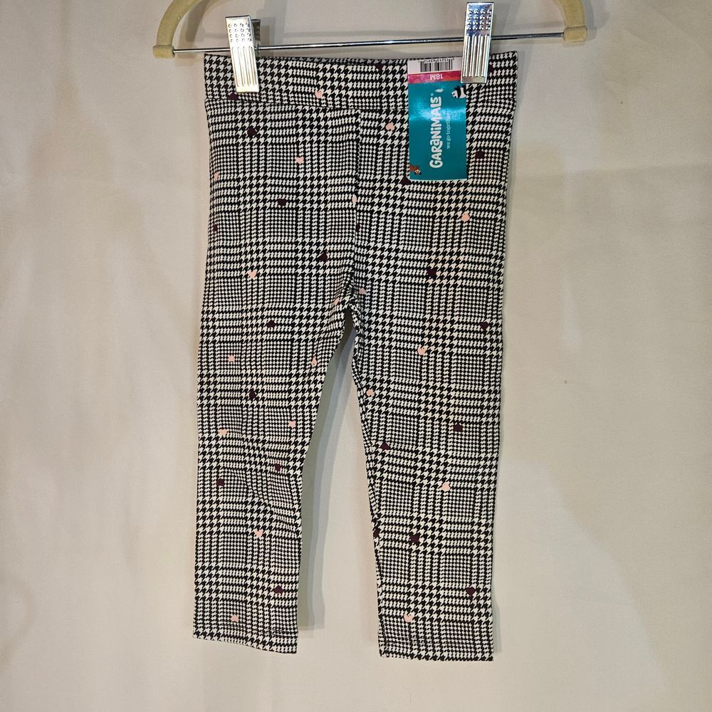 Garanimals Classic Black & White‎ Houndstooth Check Pattern Straight Leg